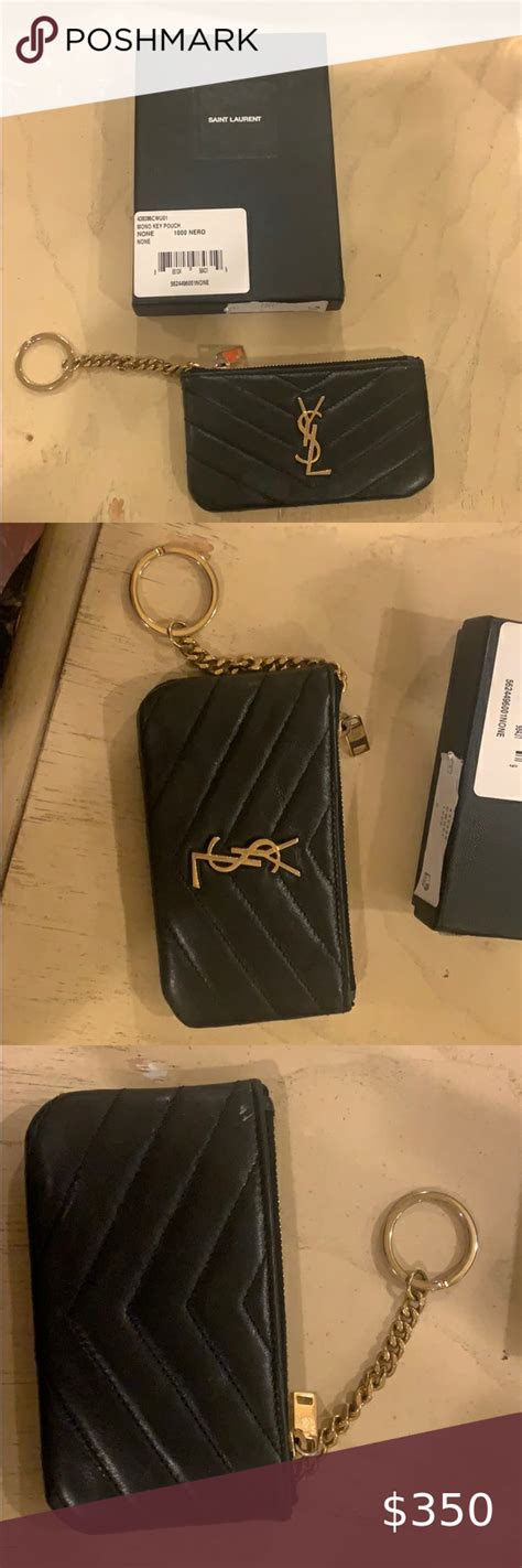 ysl key chain card holder|YSL key pouch.